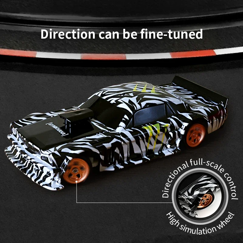 Samochody RC do driftu w skali 1/43, zdalnie sterowane samochody wyścigowe 4WD, supercar z oświetleniem, mini samochody sportowe RC, zabawki pojazdów z wymiennymi oponami