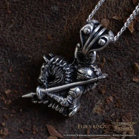 American Style Retro Silver Color Warhorse Knight Pendant Necklace Men's Everyday Versatile and Domineering Jewelry Necklace