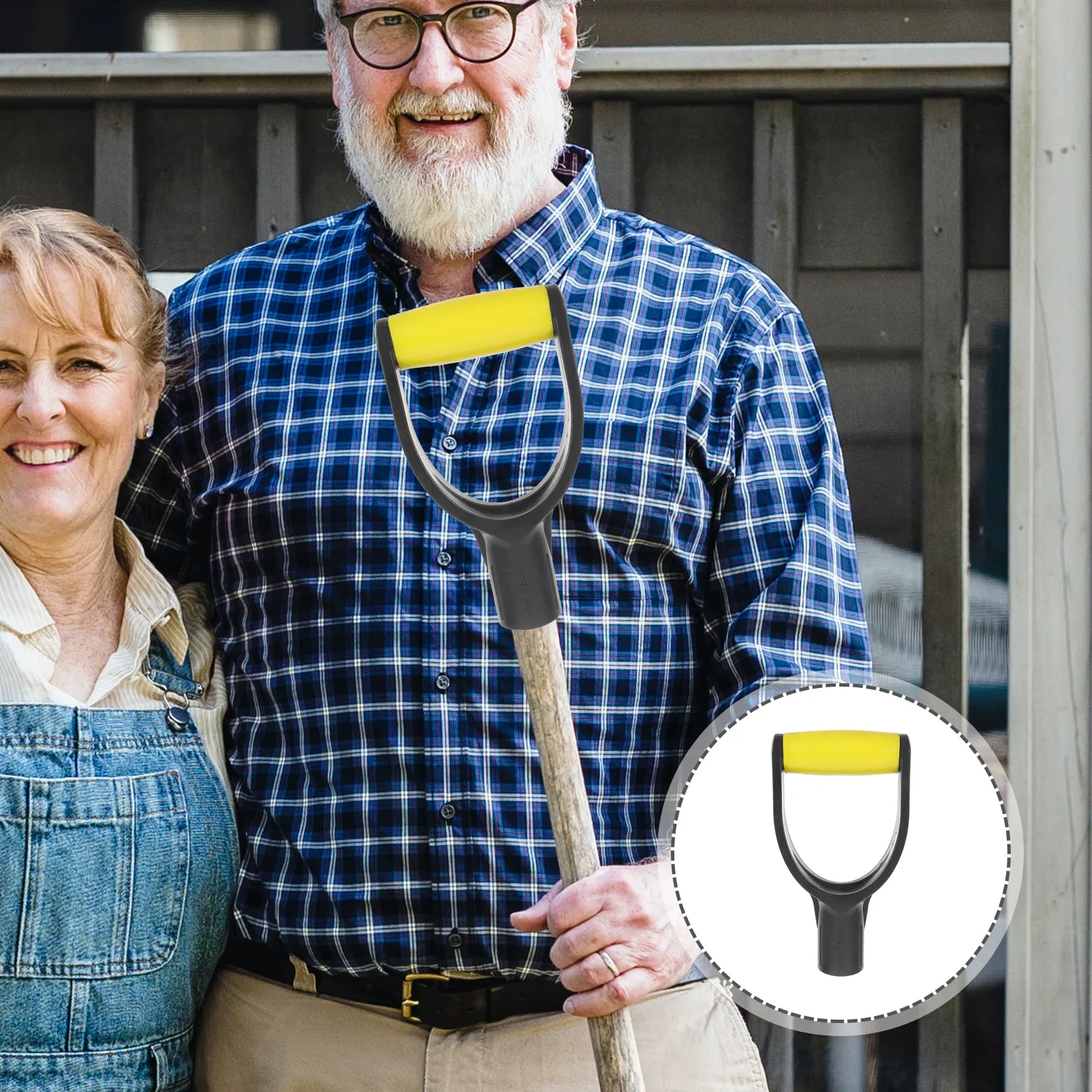 

Усиленная рукоятка для садовой лопаты с эргономичной D-образной рукояткой, легкая и прочная, аксессуар для садовых работ