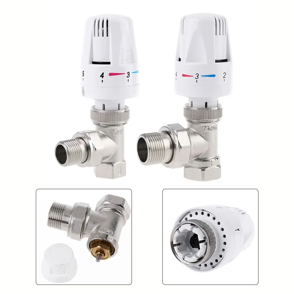 ​1pc Thermostatic Radiator Valve For Floor Heating Automatic Thermostatic Radiator Valve G1/2\