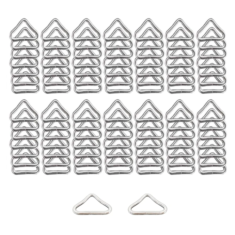 

100 шт металлические пряжки с треугольными кольцами для ремонта батута, изготовления фурнитуры