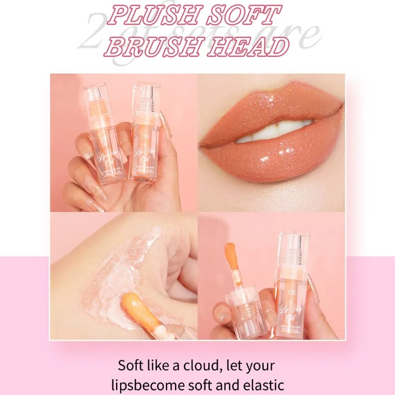 Zestaw 3 błyszczyków do ust - łatwe nakładanie, nieklejące się, trwałe, nawilżające i błyszczące olejki do ust w pudełku prezentowym dla kobiet do codziennego użytku