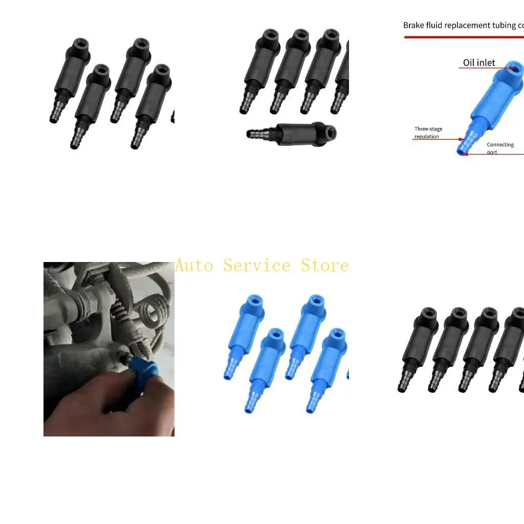 

462A 5Pcs Brake Fluid Bleeder Auto Adapter for Efficient Brake Fluid Replacement