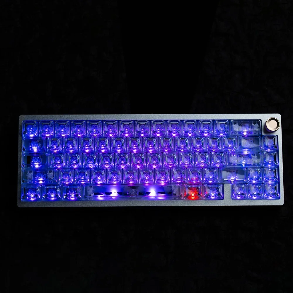 Womier Ice Cube Keycap Set 126 Keys ASA Profile Transparent PC DIY Custom Minimalist Clear Mechanical Keyboard Accessories Gifts