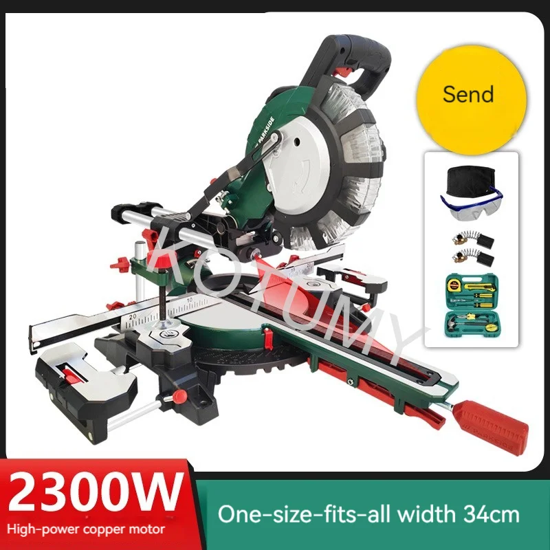 8 Inch Tie Rod Miter Saw High-Precision Push-Pull Miter Saw Sawing Aluminum Machine Multi-Angle Cutting Machine 220V