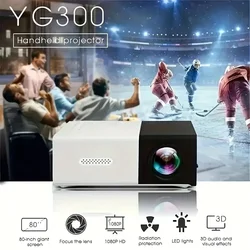 YG300 Mini LED Projector Yg300 Upgraded Version 1000 Lumen 320x240P HDMI-compatible Projetor USB Audio Home Media Player Beamer