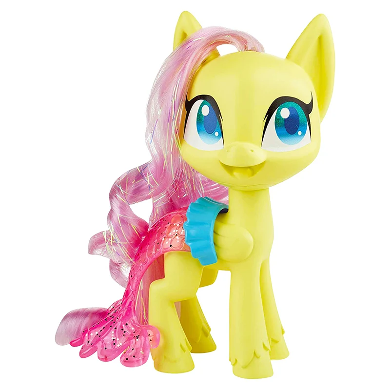 Hasbro Genuine Original My Little Pony Magic Bottle Series Anime Figures Pinkie Pie Fluttershy 13cm Ornament Toy Collect Model