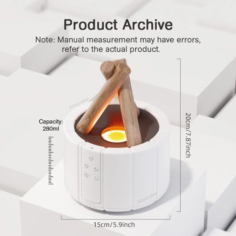 Difusor ultrassônico do umidificador do ar, luz da chama, aroma, fragrância, perfume, controle da chama, USB, novo, bonito, 2024, 2024