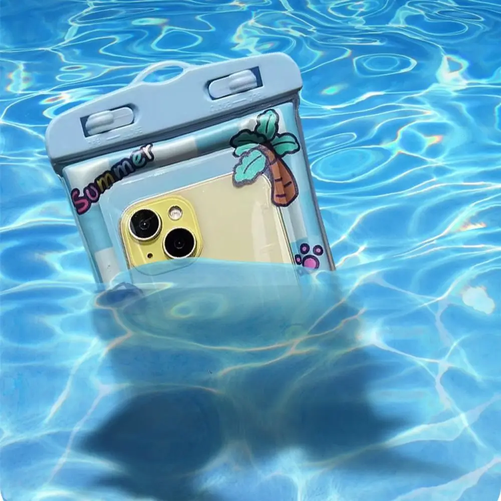 Fashion PVC Waterproof Bag Cute Rectangle Touch Screen Diving Bag Practical Cartoon Mobile Phone Waterproof Bag Swimming Pool