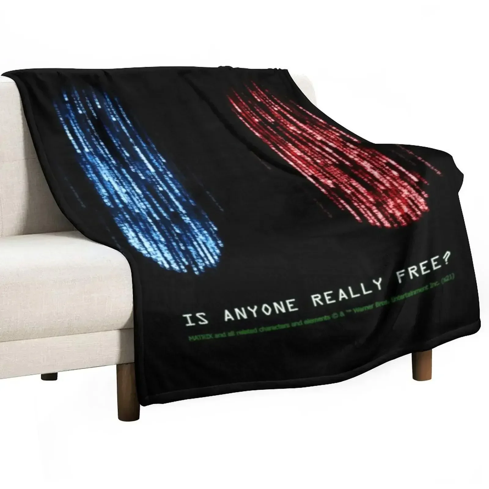 

The Matrix Is Anyone Really Free Quote 4 | Resurrections | 2021 Throw Blanket Sofa Throw Flannels Blankets