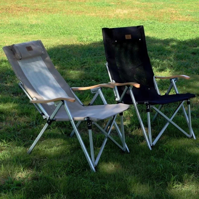 

Premium Outdoor Recliner Chair - Aerospace Aluminum Foldable Lounger ，Portable Leisure Seat with 5-Position Adjustable Backrest