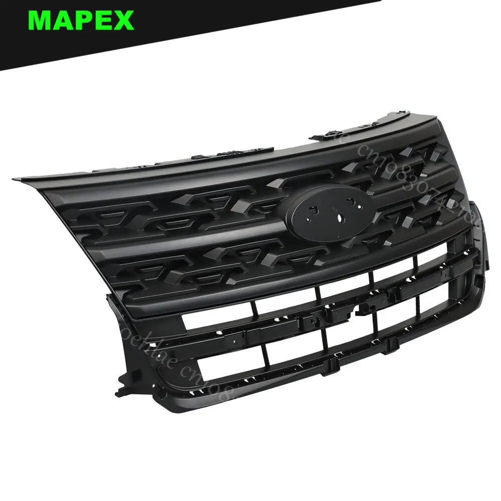 Front Hood Bumper Upper Grill Black For 2018-2019 Ford Explorer SUV Sport