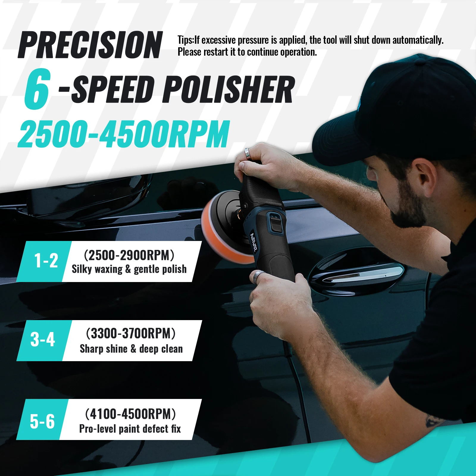 AUTIWOZ W04 630W Rotary Car Polisher 4