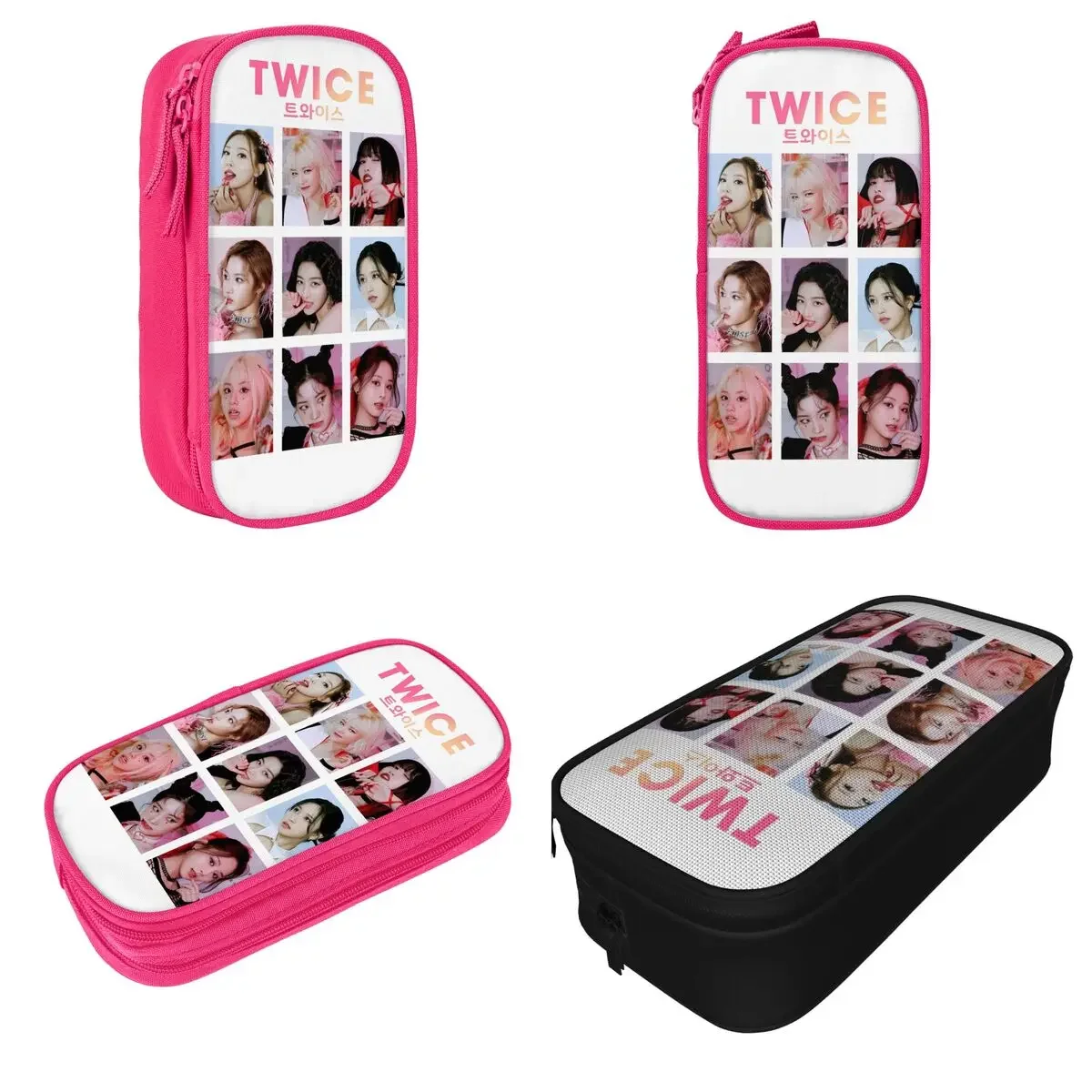 Kpop OT9 Twice Active Pencil Cases Pen Bag Kids Big Capacity Students School Cosmetic Pencil Box