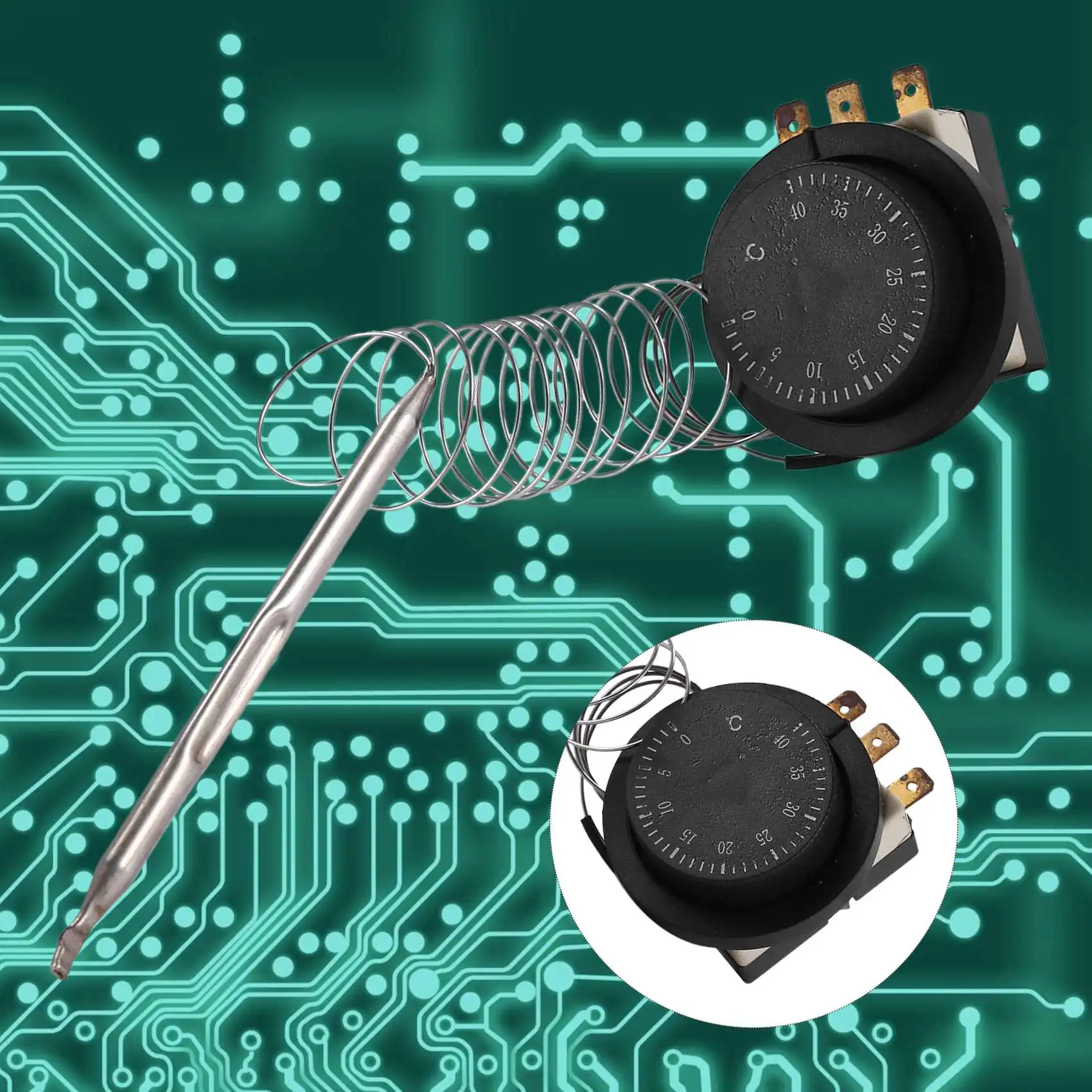 

Y42A-1NC 1NO AC 250V/380V 16A 0-40C Temperature Control Switch Capillary Thermostat
