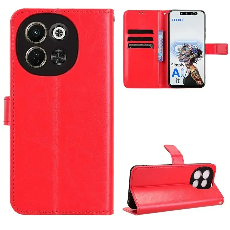 

For Tecno Spark 30 30C 4G/5G neo 6 Flip Wallet Case Leather Card Coin Purse Cover For Tecno Pova Neo 6 5G 30 C Spark Back Casing