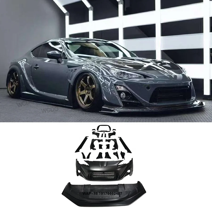 

GT86 VRS Style Wide Body Kit forToyota GT86 BRZ 2013+ Upgrade Front Rear Bumpers Fenders Side Skirts Rear Spoiler Car Bodykit