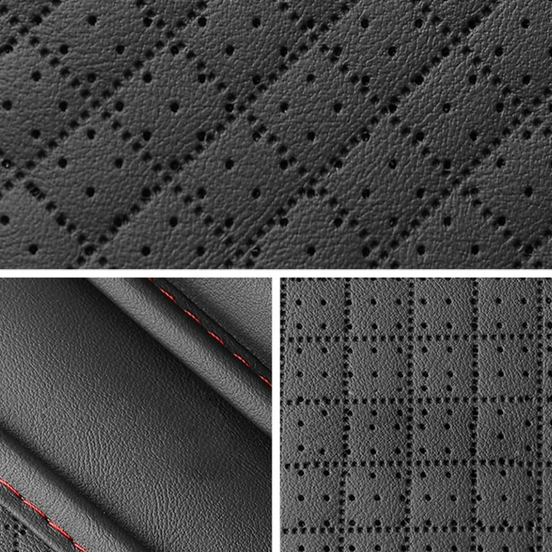 Car Armrest Cushion Universal Car Armrest Mats Wear-Resistant Pu Leather Auto Center Console Pad with 2 Side Storage Bag (Beige）
