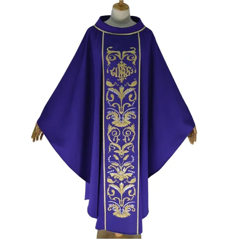 Chasuble Green White Red Purple Priest Uniform Catholic Clergy Robe Vestments Pastors Costume Christian Liturgical Churches