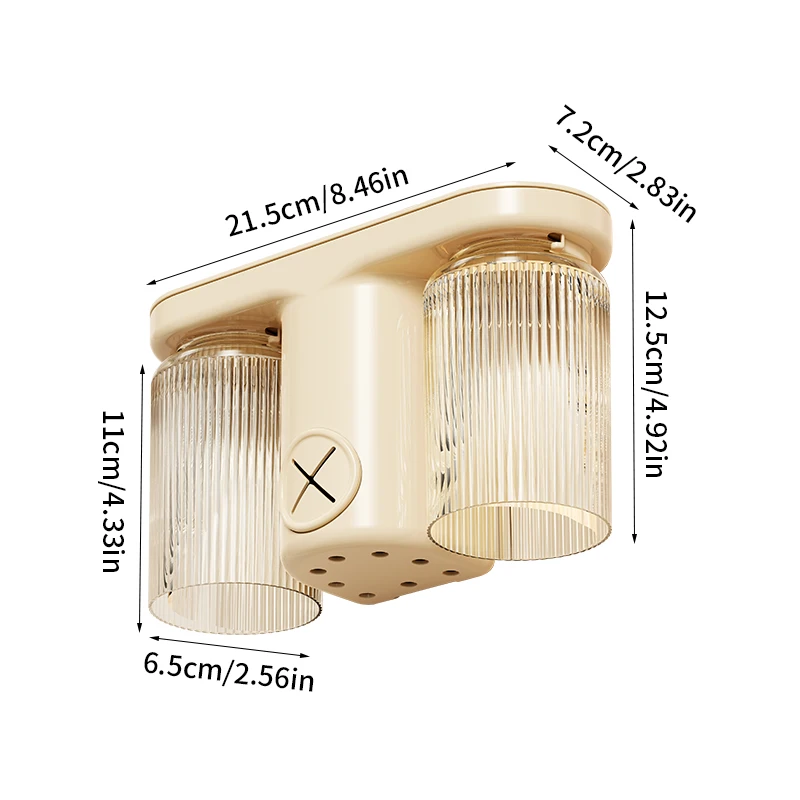 Wall Mounted Double Cup Non Perforated Dental Cup, Toothpaste Towel Storage Rack, Mouthwash Cup, Suitable For Bathrooms