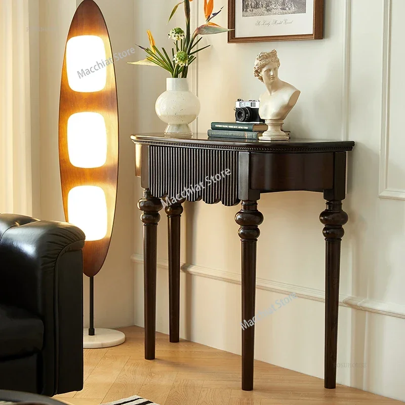 

Классический столик для спальни, украшение для одежды, Роскошный Ретро-столик из массива дерева для гостиной, домашний GOQB