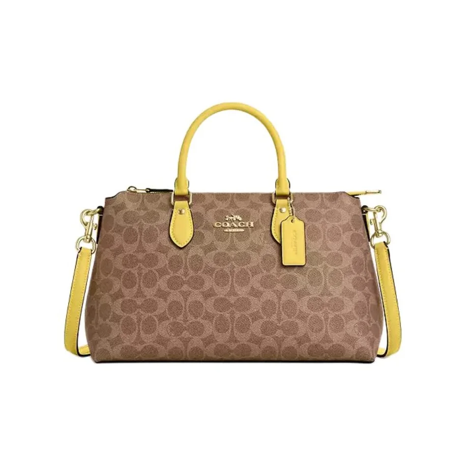 COACH Georgia Coated Canvas One Shoulder Handbag Large Women's Brown CW422-IMY4C