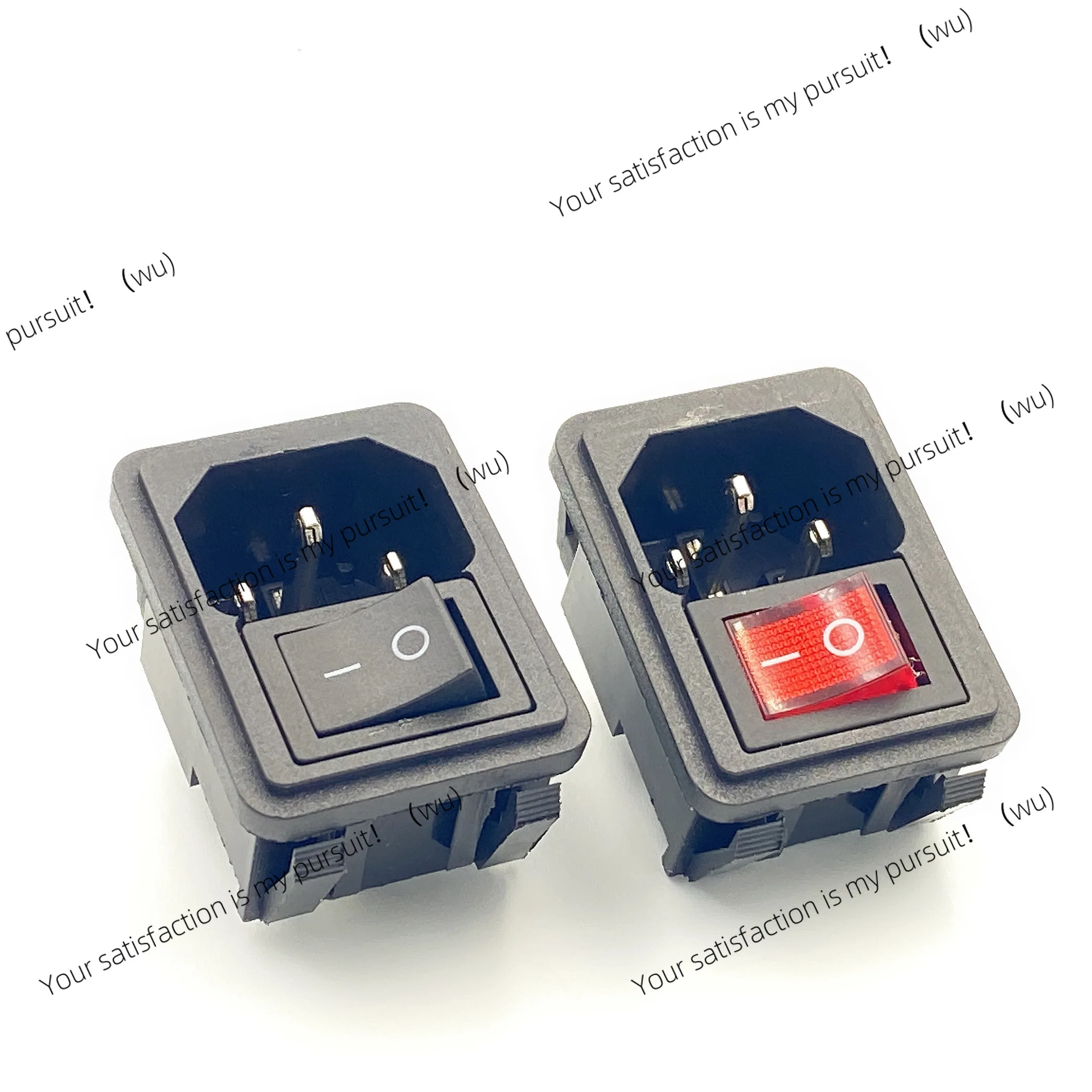 ZOCI- 1PC Mains AC Power Cord Inlet Power Receptacle Power socket With ON OFF Rocker Switch 250V 10A IEC 320 C14 CCC CE