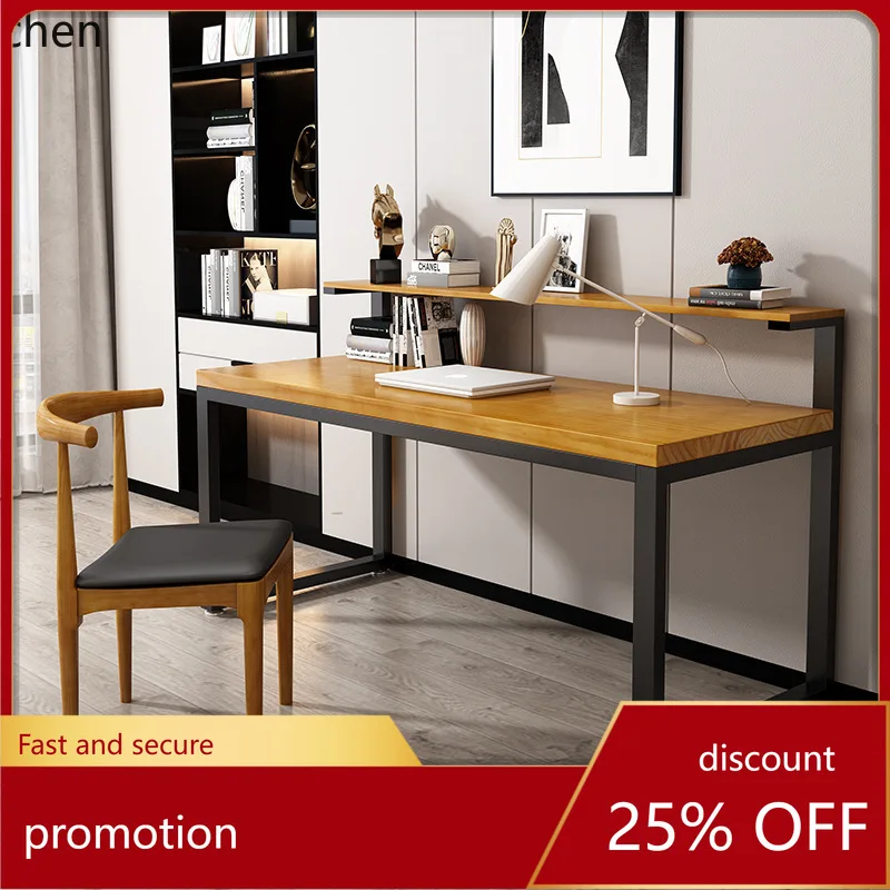 CZ Solid Wood Simple Work Desk Computer Desktop Table Home Bedroom Double Study Writing Long Table