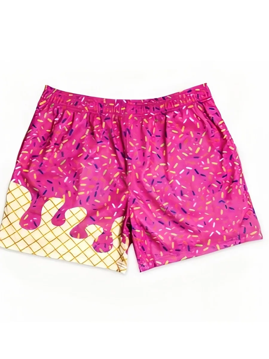 Мужские бейсбольные шорты с мороженым, повседневные летние шорты для гольфа, бега, спорта и пляжа