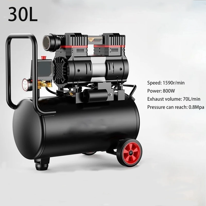 Silent Air Compressor 800W 30L 20L 10L For Home Car Repair Tire Inflation Paint Spraying Portable Air Pump Air Compressor