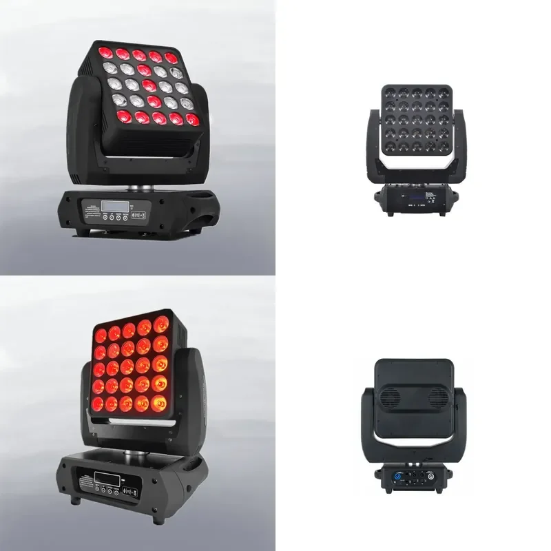 25pcs 12W RGBW 4in1 LED Matrix Light DMX Moving Head Stage Lighting for DJ Disco Party Bar Nightclub Cleaning Effect
