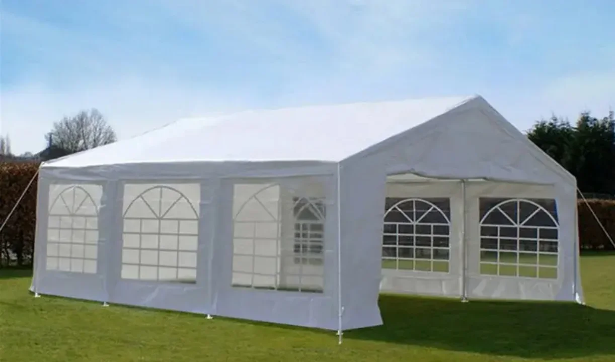'Custom size galvanized steel pipe outdoor party tent with removable side walls white wedding tent