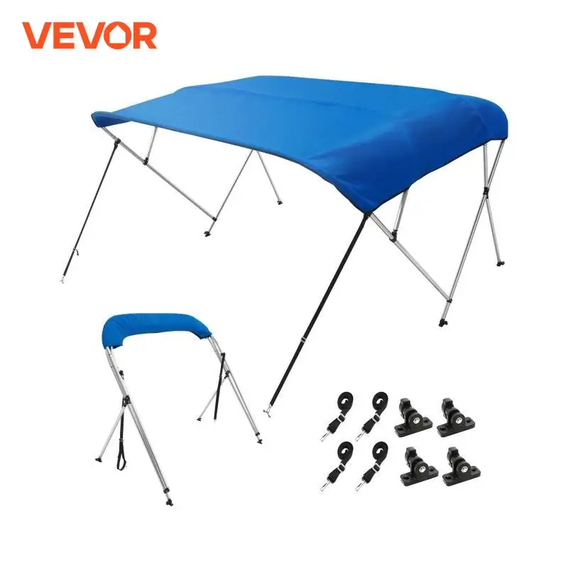 VEVOR 4 Bow Bimini Top Boat Cover 900D Polyester Canopy with 1