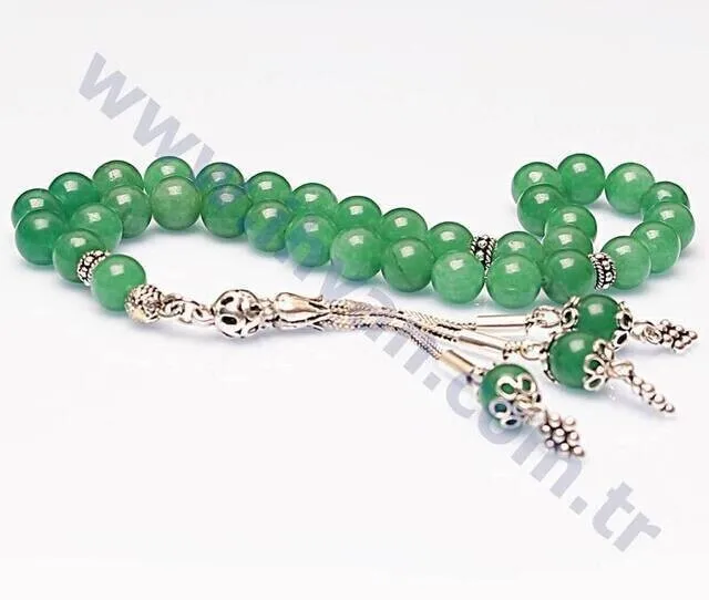 IQRAH Aventurine Stone Rosary (925 SETTING SILVER)