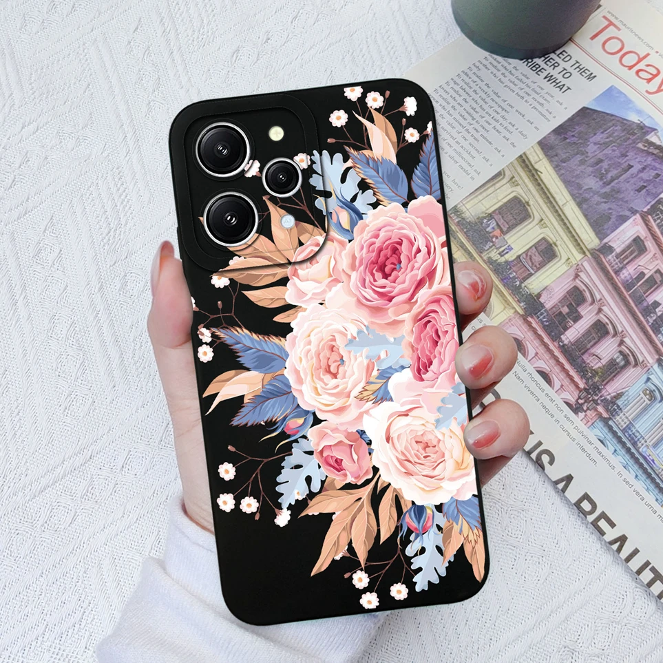 Case For Xiaomi Redmi 12 4G Love Heart Soft Silicone Cover Protective Shockproof Coque For Redmi12 5G Funda Redmi 12 Phone Shell