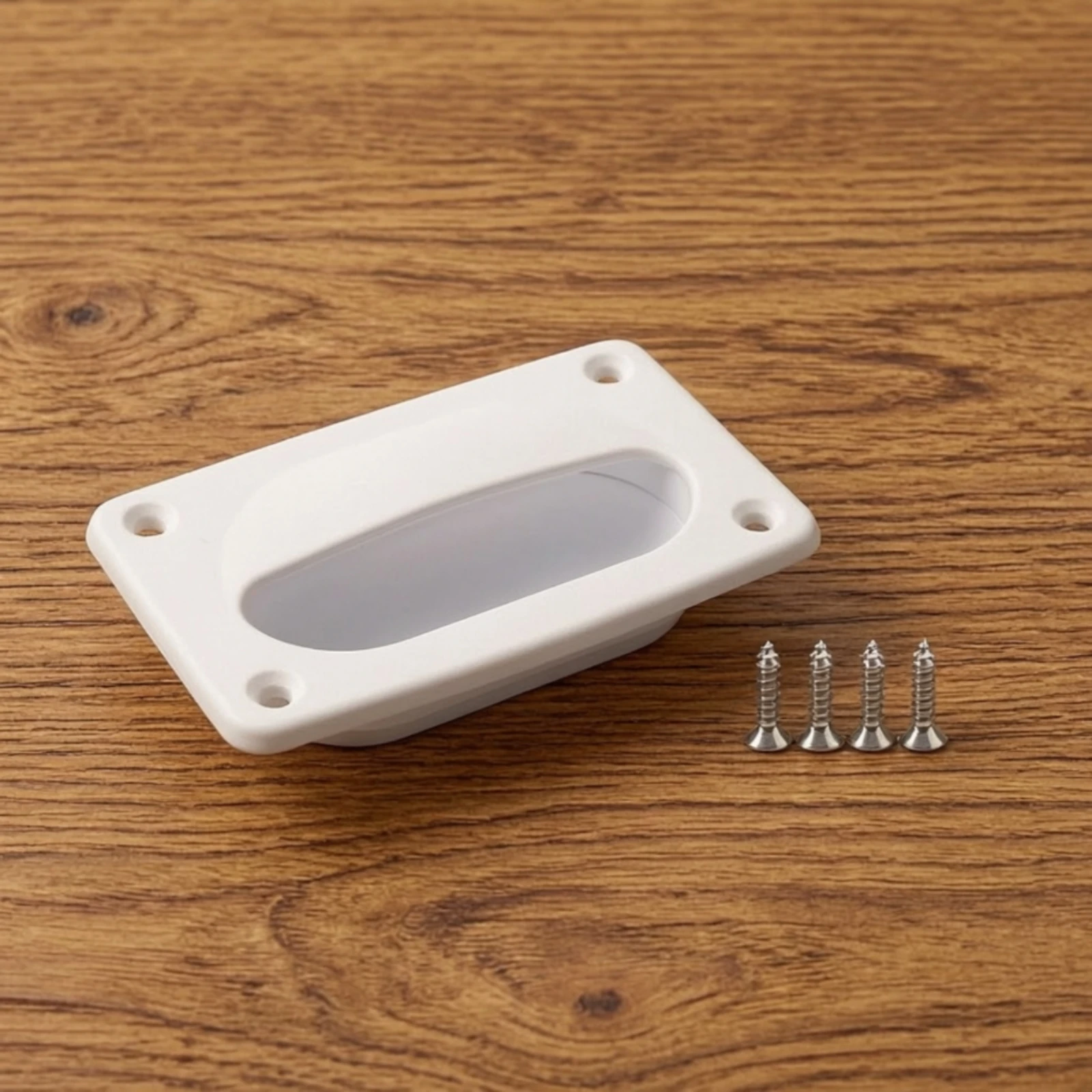 Recessed Handle with Screws Flush-Mount Hatch Pull with Screws Recessed Handle Rectangular Hatch Pull Compact for Boat Owners