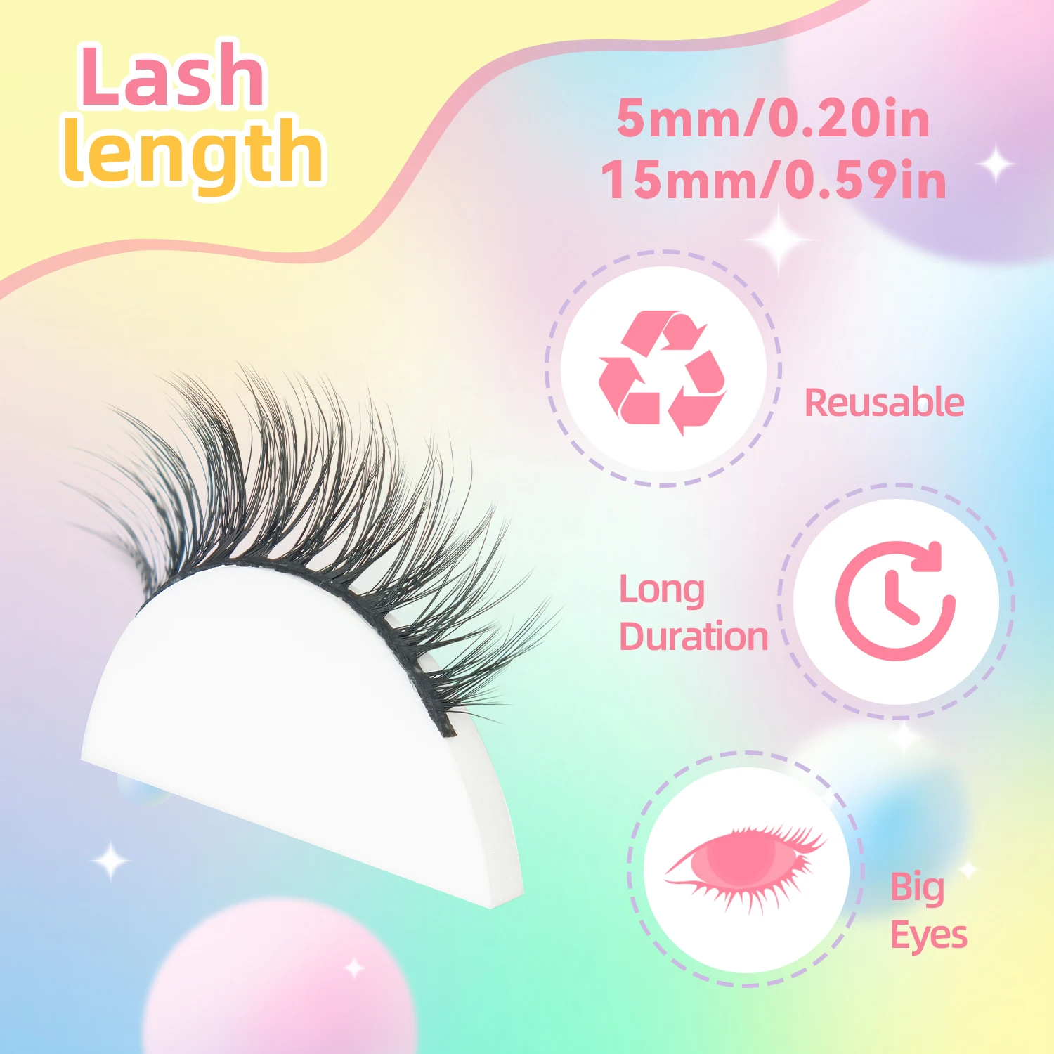 5 أزواج من الرموش الصناعية السوداء الطبيعية المقلدة على شكل حرف V مناسبة للتمر/المكياج اليومي