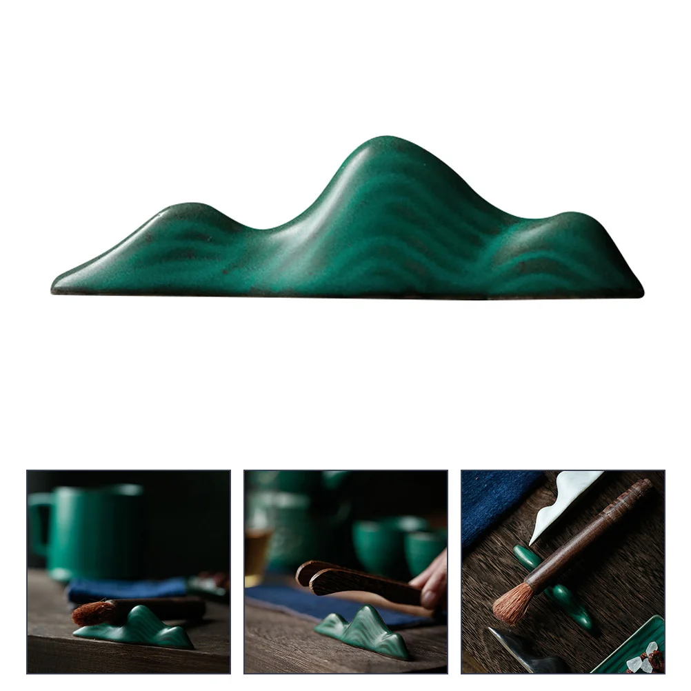 

1Pcs Premium Ceramic Calligraphy Pen Holder Sturdy Writing Brush Stand Ink Brush Storage for Artistic Creation Gift