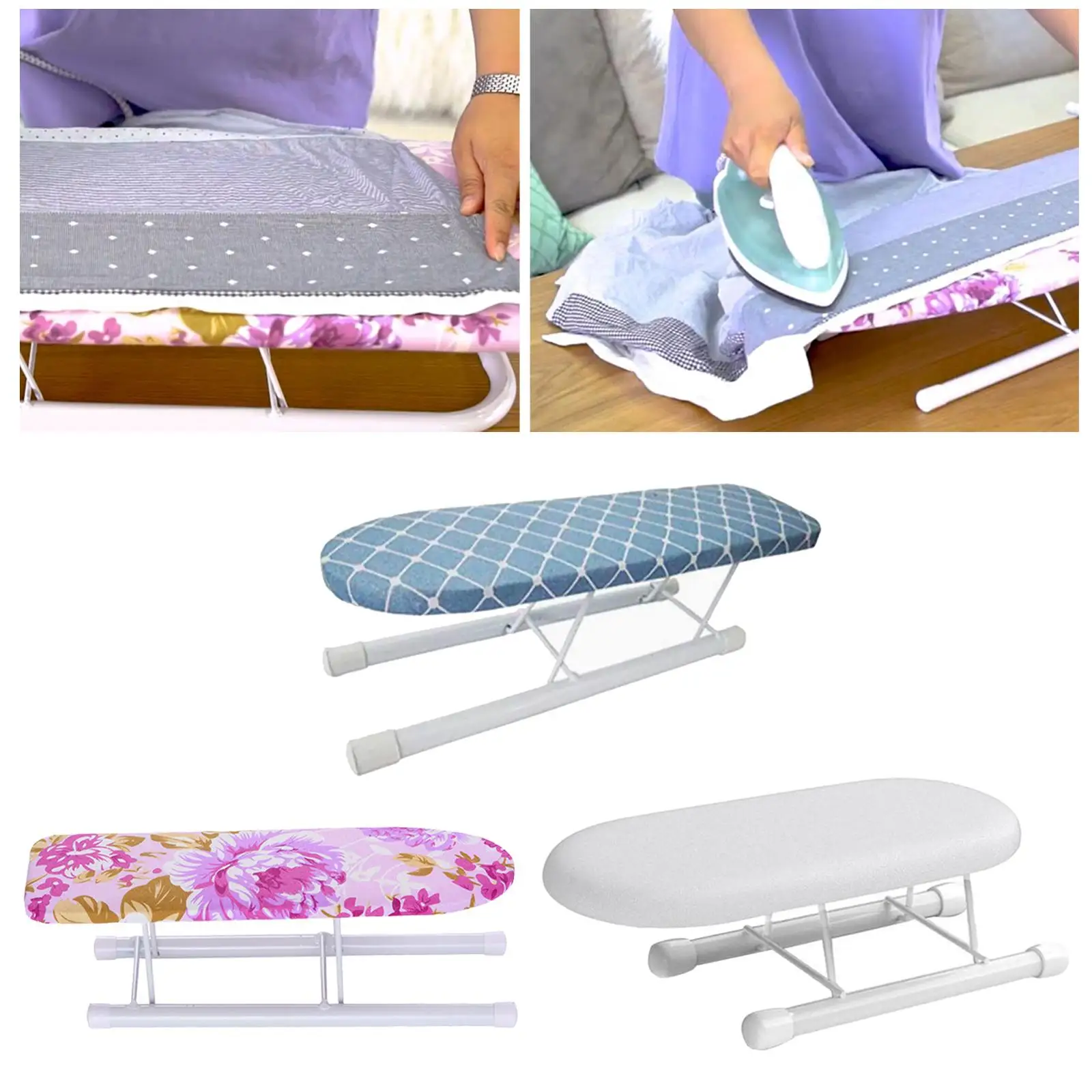 Portable Mini Ironing Board Ironing Cuffs Neckline Sleeve Non Slip with Folding