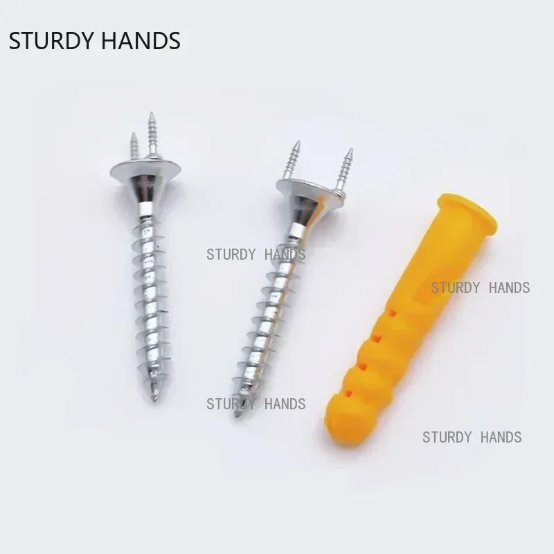 50pcs Solid Wood Baseboard Seamless Nails Double-headed Self-tapping Screws Foot Line Special Nails Invisible Security Screws