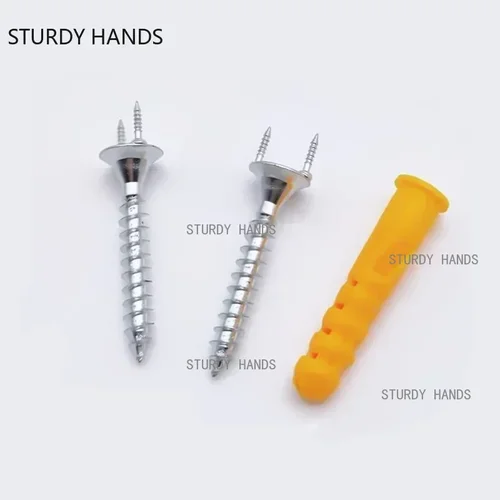 Imagen 2 del producto 50 Uds. De clavos sin costuras para zócalo de madera maciza, tornillos autorroscantes de doble cabeza, línea de pie, clavos especiales, tornillos de seguridad invisibles