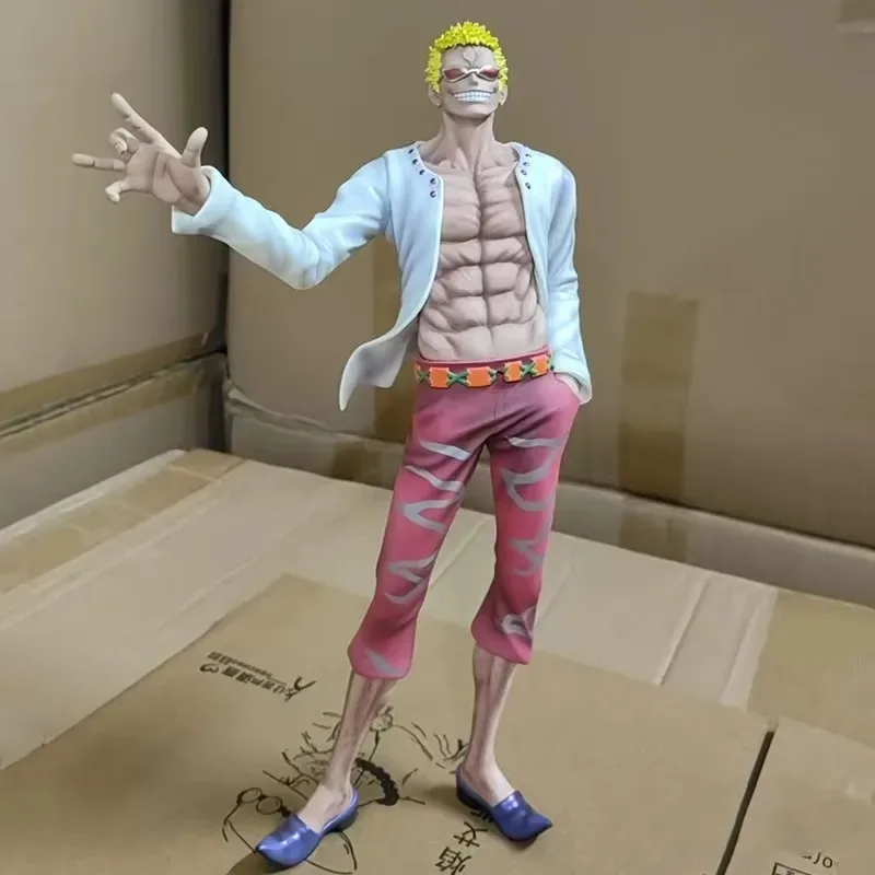 28cm One Piece Anime Figure Donquixote Doflamingo Action Figurine Gk Pvc Statue Model Collection Doll Toy for Kids Xmas Gift