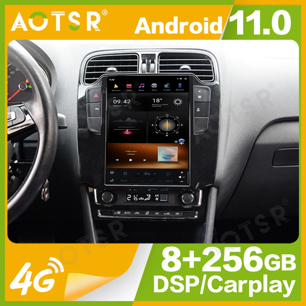 

10.4'' Qualcomm 8 core For VW Polo 2014 Car Radio Multimedia Player Android 11 Auto GPS Navigation Wireless Carplay Head Unit