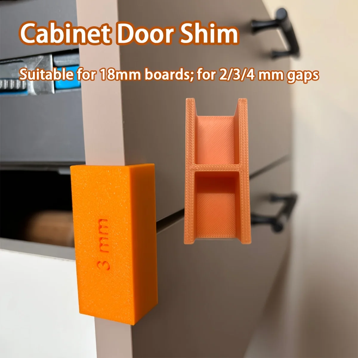 1/2 Stück Schubladen- und Schrank-Abstandhalter, 2-4mm Spaltverstellungs-Abstandhalter für ≤18mm Holzplatten – Detail 4