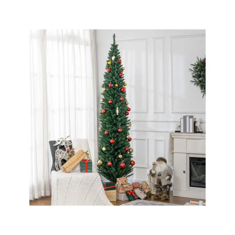 

Выполненная рождественская елка длиной 8 футов, доставка выходных, идеальное праздничное украшение для дома, офиса или вечеринки