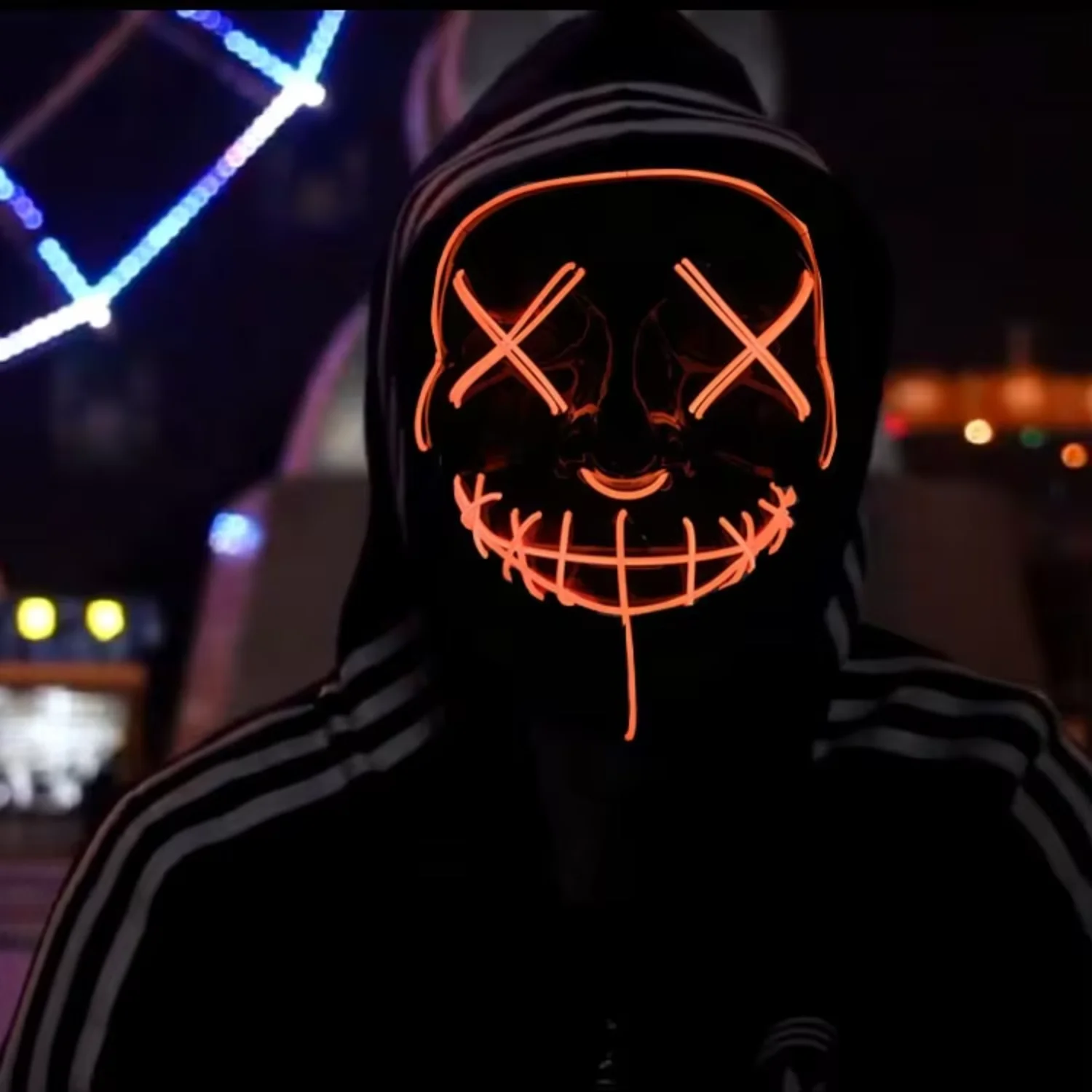 Christmas PVC halloween scary - огляд і ціна Led Purge Mask Halloween