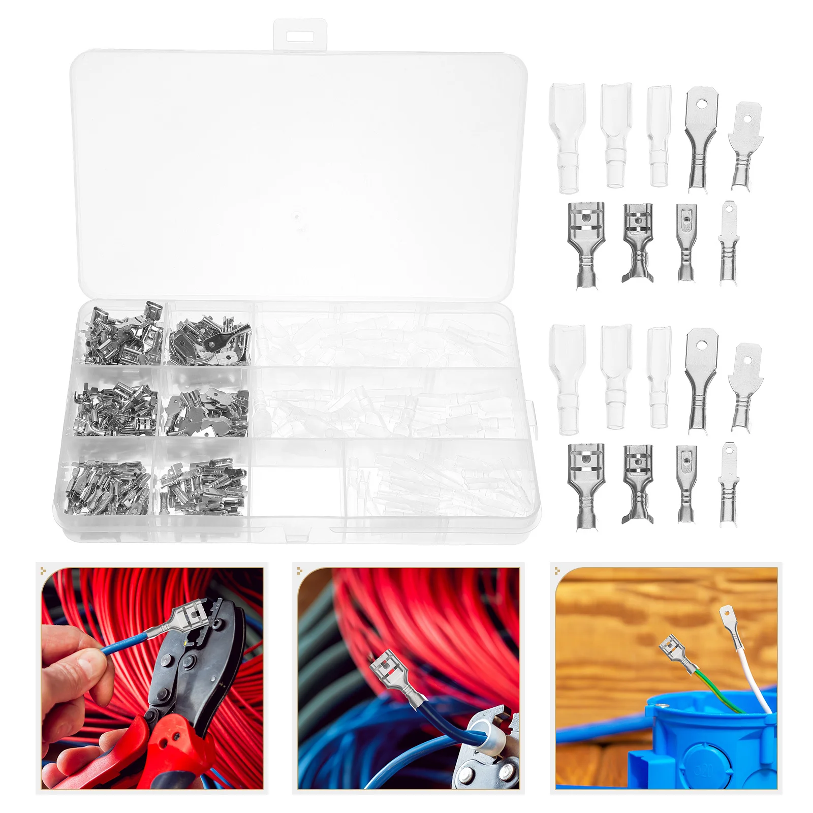 

270pcs Waterproof Wire Terminals Crimp Connector Assortment Splashproof Protective Sheath For Car Audio Wiring Quick Splice