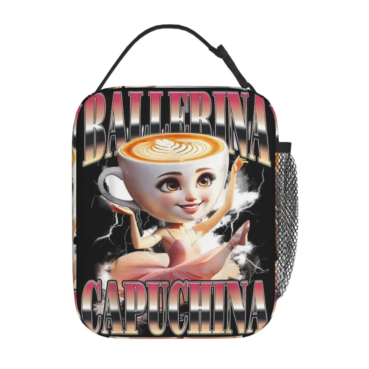 

Ballerina Cappuccina Italian Brainrot Meme Insulated Lunch Bags Leakproof Lunch Container Cooler Bag Tote Lunch Box Work Outdoor