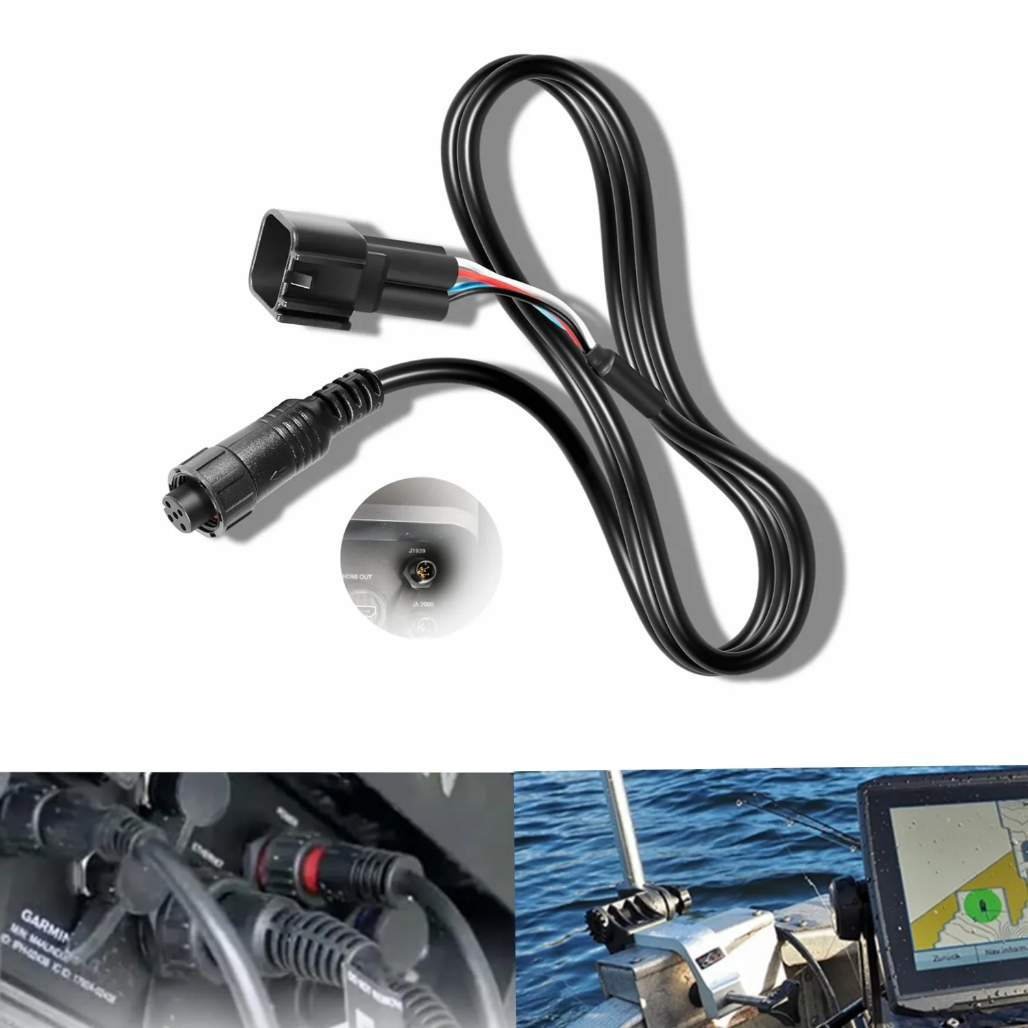 3ft-防水-010-12770-00-アダプターケーブル-garmin-j1939-搭載-gpsmap、ヤマハ-エンジン-バス用
