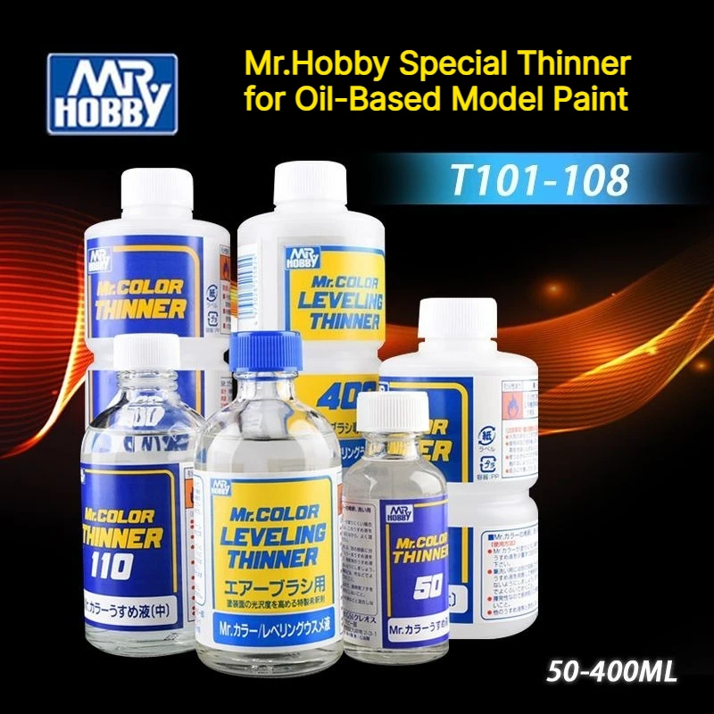 Mr.Hobby 50/110/250/400ml Model Oil Paint Nitrolacquer Thinner Solvent Diluent Coloring Fast Drying Slow Dry T101-T108